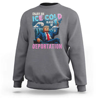 Funny Enjoy An Ice Cold Glass Of Deportation Sweatshirt American Flag - Wonder Print Shop