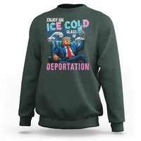 Funny Enjoy An Ice Cold Glass Of Deportation Sweatshirt American Flag - Wonder Print Shop