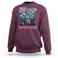 Funny Enjoy An Ice Cold Glass Of Deportation Sweatshirt American Flag - Wonder Print Shop