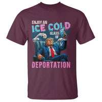 Funny Enjoy An Ice Cold Glass Of Deportation T Shirt American Flag - Wonder Print Shop