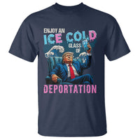 Funny Enjoy An Ice Cold Glass Of Deportation T Shirt American Flag - Wonder Print Shop