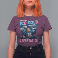 Funny Enjoy An Ice Cold Glass Of Deportation T Shirt For Women American Flag - Wonder Print Shop
