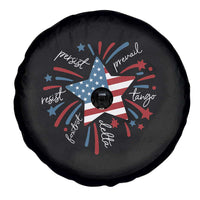 Funny 4th of July Fireworks Foxtrot Delta Tango Spare Tire Cover - Wonder Print Shop