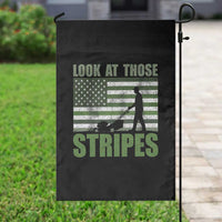Funny Gardening Lawn Mower Garden Flag Look At Those Stripes American Flag - Wonder Print Shop