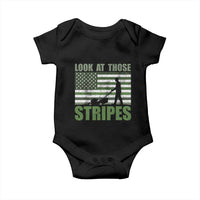 Funny Gardening Lawn Mower Baby Onesie Look At Those Stripes American Flag - Wonder Print Shop