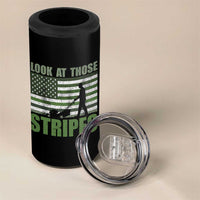 Funny Gardening Lawn Mower 4 in 1 Can Cooler Tumbler Look At Those Stripes American Flag - Wonder Print Shop