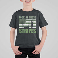Funny Gardening Lawn Mower T Shirt For Kid Look At Those Stripes American Flag - Wonder Print Shop