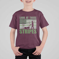 Funny Gardening Lawn Mower T Shirt For Kid Look At Those Stripes American Flag - Wonder Print Shop