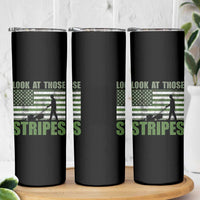 Funny Gardening Lawn Mower Skinny Tumbler Look At Those Stripes American Flag - Wonder Print Shop