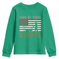 Funny Gardening Lawn Mower Youth Sweatshirt Look At Those Stripes American Flag - Wonder Print Shop