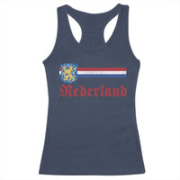 Nederland Holland Emblem Lion Vintage Dutch Flag Racerback Tank Top