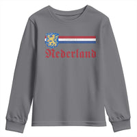 Nederland Holland Emblem Lion Vintage Dutch Flag Youth Sweatshirt