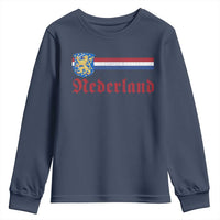 Nederland Holland Emblem Lion Vintage Dutch Flag Youth Sweatshirt