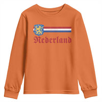 Nederland Holland Emblem Lion Vintage Dutch Flag Youth Sweatshirt