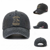 Funny BBQ Grilling Beer Lover Washed Cotton Baseball Cap I'm Just A Drinker With A Smoking Problem