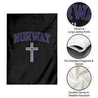 Norway Vintage Soccer Design The Nordic Cross Flag Garden Flag