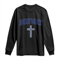 Norway Vintage Soccer Design The Nordic Cross Flag Long Sleeve Shirt