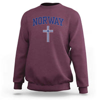 Norway Vintage Soccer Design The Nordic Cross Flag Sweatshirt