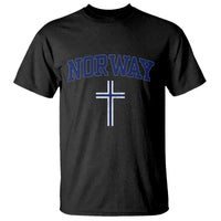 Norway Vintage Soccer Design The Nordic Cross Flag T Shirt