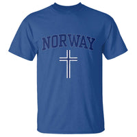 Norway Vintage Soccer Design The Nordic Cross Flag T Shirt