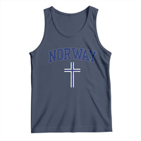 Norway Vintage Soccer Design The Nordic Cross Flag Tank Top