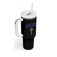 Norway Vintage Soccer Design The Nordic Cross Flag Tumbler With Handle