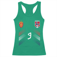 Norway Football Crest Jersey Style Racerback Tank Top Number 9 Viking Athletic for Soccer Fan