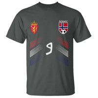 Norway Football Crest Jersey Style T Shirt Number 9 Viking Athletic for Soccer Fan
