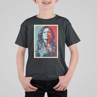The First But Not The Last T Shirt For Kid Madam Harris 2024 USA Portrait Presidential Election - Wonder Print Shop