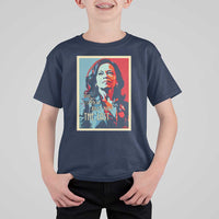 The First But Not The Last T Shirt For Kid Madam Harris 2024 USA Portrait Presidential Election - Wonder Print Shop