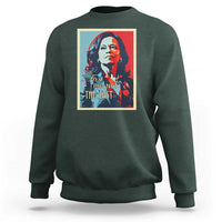The First But Not The Last Sweatshirt Madam Harris 2024 USA Portrait Presidential Election - Wonder Print Shop