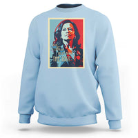 The First But Not The Last Sweatshirt Madam Harris 2024 USA Portrait Presidential Election - Wonder Print Shop