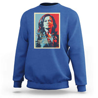 The First But Not The Last Sweatshirt Madam Harris 2024 USA Portrait Presidential Election - Wonder Print Shop