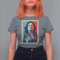 The First But Not The Last T Shirt For Women Madam Harris 2024 USA Portrait Presidential Election - Wonder Print Shop