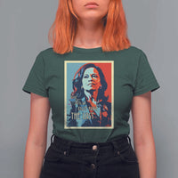 The First But Not The Last T Shirt For Women Madam Harris 2024 USA Portrait Presidential Election - Wonder Print Shop