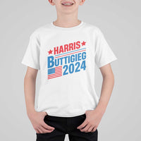 Harris Buttigieg 2024 T Shirt For Kid Presidential Election American Flag - Wonder Print Shop