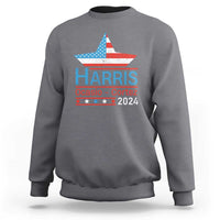 Harris Ocasio Cortez 2024 Sweatshirt American Flag Election Star - Wonder Print Shop