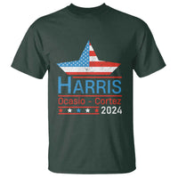 Harris Ocasio Cortez 2024 T Shirt American Flag Election Star - Wonder Print Shop