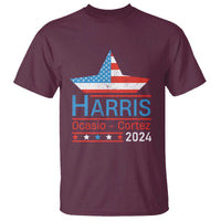 Harris Ocasio Cortez 2024 T Shirt American Flag Election Star - Wonder Print Shop