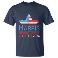 Harris Ocasio Cortez 2024 T Shirt American Flag Election Star - Wonder Print Shop