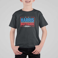 Harris Buttigieg 2024 T Shirt For Kid Presidential Election American Flag Star - Wonder Print Shop