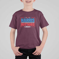 Harris Buttigieg 2024 T Shirt For Kid Presidential Election American Flag Star - Wonder Print Shop