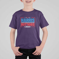 Harris Buttigieg 2024 T Shirt For Kid Presidential Election American Flag Star - Wonder Print Shop