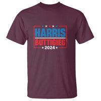 Harris Buttigieg 2024 T Shirt Presidential Election American Flag Star - Wonder Print Shop