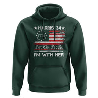 Harris'24 For The People I'm With Her Hoodie Vintage Betsy American Flag 2024 Election - Wonder Print Shop