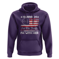 Harris'24 For The People I'm With Her Hoodie Vintage Betsy American Flag 2024 Election - Wonder Print Shop