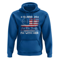 Harris'24 For The People I'm With Her Hoodie Vintage Betsy American Flag 2024 Election - Wonder Print Shop