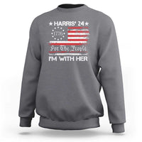 Harris'24 For The People I'm With Her Sweatshirt Vintage Betsy American Flag 2024 Election - Wonder Print Shop