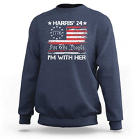 Harris'24 For The People I'm With Her Sweatshirt Vintage Betsy American Flag 2024 Election - Wonder Print Shop