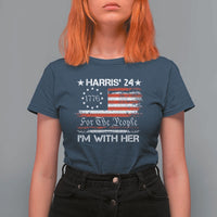 Harris'24 For The People I'm With Her T Shirt For Women Vintage Betsy American Flag 2024 Election - Wonder Print Shop